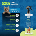 Soos Pet Silky Smooth 5-in-1 Leave-On Conditioning Spray for Dog & Cat | Moisturizing, Anti-Itch, Softens Coat, Natural Ingredients | Pet Grooming Essentials - 500ml