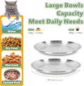 4-Pack Stainless Steel Cat Food Bowls, Whisker-Friendly Plates