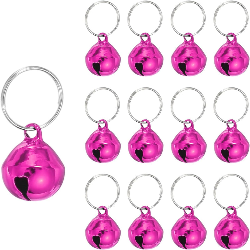 PATIKIL 12 PCS Dog Bell, Mini Cat Bell Small Pet Collar Bells Keychain Cute Bulk Metal Loud Jingle for Dog Collar Charm 