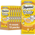 Temptations Lickable Spoons Wet Cat Treats, Chicken & Cheese, 4 ct, 12pk