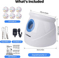 Pet Prime Upgraded Automatic Ball Launcher for Large Dogs,Rechargeable Dog Ball Thrower for Outdoor Exercise & Interactive Play,Adjustable 10-64ft Thrower with 6PCS 2.5" ETPU Balls,1 Dog Whistle