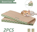 Cat Scratcher Cardboard Scratching Pads Scratch with Catnip 2PCS Reversible Corrugated Cardboard