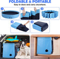 Eooqi 87" Large Dog Pool with Sprinkler, 2-in-1 Foldable Swimming Pool Non-Slip Hard Plastic Splash Sprinkler Kiddie Pool for Outdoor Backyard Kids Dogs Ducks and Pet Baths