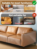 136x12in Cat Scratch Furniture Protector - Specially Designed for Leather Furniture, Transparent Cuttable Anti-Scratch Couch Protector, No Pins