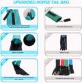 Horse Tail Bag - Pack of 2, Waterproof and Durable, Adjustable Large Opening for Easy Fit, Fringe Design Simulates A Fly