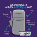 Litter Genie Easy Roll Cat Litter Disposal Pail | Odor Control, Refill Bags & Scoop