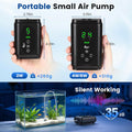 AQQA Battery Powered Aquarium Air Pump, Quiet Fish Tank Oxygen Pump