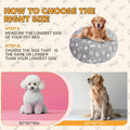 Oudain Washable Round Dog Bed Cover 30 x 30 x 10 Gray Paw Bone Prints Waterproof Dog Bed Cover Replacement for Round and