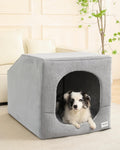 Hovicaed Indoor Dog House for Extra Large Medium Small Sized Dogs - Dog Tent with Washable Removable Cover, Pet Orthopedic Dog Cave Bed Egg-Crate Foam Cushion, Inside Dog House Large Space(XL)