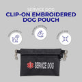ActiveDogs Service Dog Bag with Zipper - 7" x 5" Clip-On Pouch with Embroidered Red Medical Alert Symbol for Easy Identification & Storage - Service Dog Accessory for Harness, Vest & More