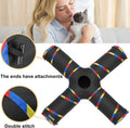 SweetBin 4 Way Large Cat Tunnels for Indoor Cats - 10" Diameter & 47" Long Play Tunnel Toy - Cat Tube with Play Ball & Mouse Toy - Interactive Peephole (Black)