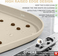 SMILOOL Waterproof Silicone Pet Food Mat with Raised Edge for Dog & Cat