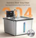 Wireless Cat Water Fountain, Water & Battery Separation, Faucet Design