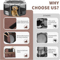 DONORO Dog Playpen Portable Pet Play Pens for Small Dog/Cat/Rabbit/Chicks, Cat Playpen Indoor/Outdoor with Carring Case,