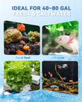Poafamx 1/3 HP Aquarium Chiller, Quiet Fish Tank Water Chiller 40-80 Gal