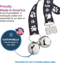 PoochieBells Dog Doorbell, Dog Potty Training Bells, Dog Safe USA-Made w/Perfect Sound,Dog Trainer Approved, Housetraini