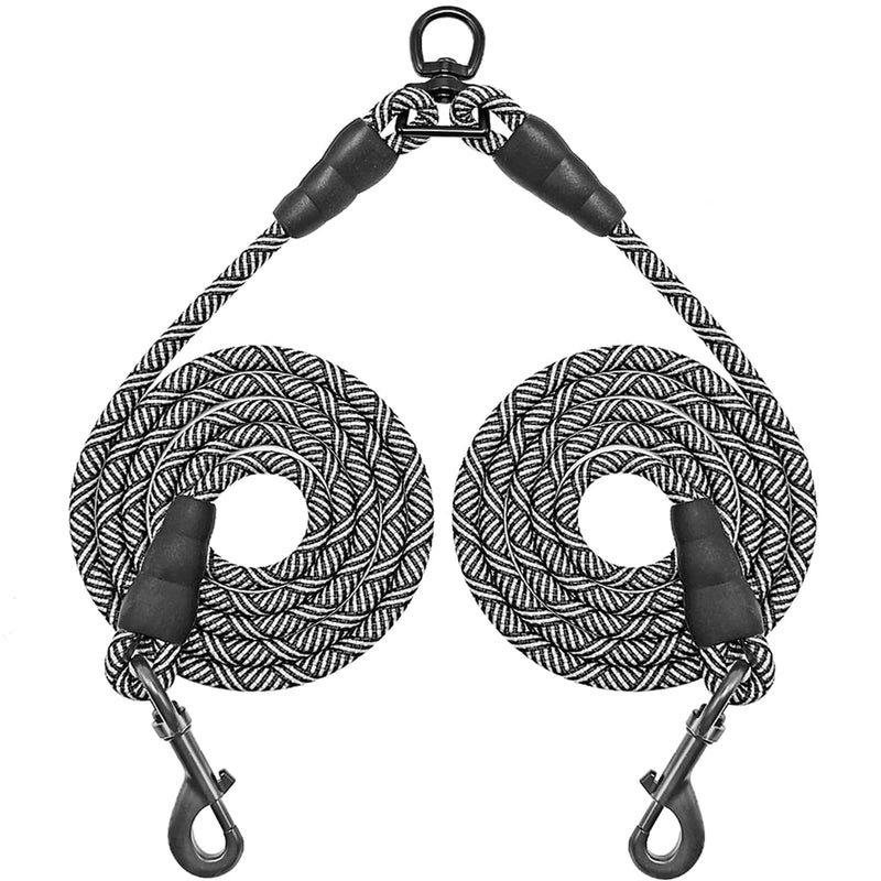 Mycicy 5 FT Double Dog Leash Coupler, Extension Rope for Two Dogs Walking, No Tangle Dual Strong Dog Lead Splitter, for Large Medium Dogs (3/8