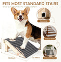 Foldable Wooden Dog Stairs, Slope for Senior & Joint-Sensitive Dogs