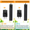 hygger Aquarium Heater with Intelligent Temperature Controller, 300W for 40-80 Gallon Submersible Fish Tank Heater with 