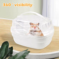Hamster Carrier Cage with Water Bottle,Portable Hamsters Travel Cage Plastic Guinea Pig Carrying Cases Small Animal Carr
