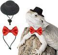 Bearded Dragon Clothes Costume Adjustable Hat and Bowtie Handmade Small Animals St. Patrick's Day Decorations Clothes fo