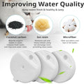 Baofum 8Pcs Gravity Pet Water Fountain Filters, Automatic Pet Waterer Replacement Filters for 3.6L/4.6L/6L/8L Dog Water Dispenser(8 Filters with 1Brush)
