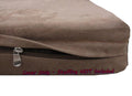 Dogbed4less DIY Pet Bed Pillow Brown Microsuede Duvet Cover and Waterproof Internal case for Dog at 47X29X4 Inch - Covers only