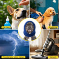 Dog Ear Muffs Noise Protection, Dog Calming Hoodie Cat Anxiety Relief Ear Wrap, Double Layer Thickened Soft Elastic Neck Head Cover Noise Cancelling for Grooming,Force Drying,Fireworks (Blue, Small)