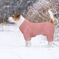Fuzzy Dog Pajamas Turtleneck Dog Clothes Warm Soft Cozy Lightweight Dog Pjs Dog Sweaters for Small Dogs(Pink-S)