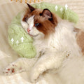 Little Pillow for Cats Puppies Ultra Soft Warm Fluffy Pet Calming Macaron Color Toy Half Donut Cuddler for Joint Relief 
