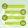 Homarden Transparent Training Mat for Cats - Flexible Cat Deterrent for Outdoor and Indoor - Scatmats with Spikes and 12