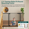 Cumbor 30-48 in Baby Gate for Stairs, Auto Close Dog Gate Indoor