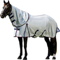 WeatherBeeta ComFiTec Airflow Fly Sheet Detach-A-Neck, Grey/Navy/Burgundy, 78"