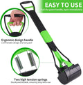 ienjoyed 36“ Large Dog Pooper Scooper for Large Dogs Heavy Duty, Non-Breakable Dog Poop Scooper with Wide Handle for Gra