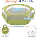 Pawaboo Small Animal Playpen with Zippered Cover,Green