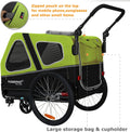 DOGGYHUT® S-Line XL Pet Bike Trailer & Stroller for Large Dogs Up to 100 lbs, Folding Dog Cart with Shock-Absorbing Susp
