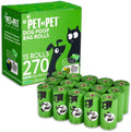Pet N Pet Dog Poop Bags Rolls, 270 Count, 41% Plant Based, Unscented, Green