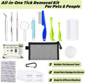 43Pcs Tick Removal Tool Set for Dogs, Cats and Pets, Stainless Steel Tick Tweezers, Tick Puller Hooks, Tick Card, Fine-T