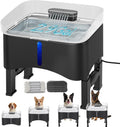 UPSKY 11L Elevated No-Spill Dog Water Fountain with 4 Adjustable Heights
