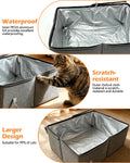 CloudValley Portable Extra Large Travel Litter Box for Cats with Zipped Lid