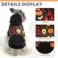 KOOLTAIL Halloween Dog Hoodie Sweatshirt, Pumpkin Pet Costume Outfit, L