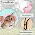 3 Pack Dog Collapsible Bowl & Sun Hat, Pet Cap with Ear Hole, Pink,S