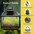 MIXJOY Dual Reptile Light Fixture, Max 160W Each Heat Lamp Fixture with Separate Switches, Fits Reptile Light/Heat Lamp/