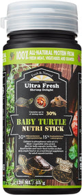 Ultra Fresh Floating Baby Turtle Food, All Natural Ingredients, Wild Sword Prawn, Calcium Vitamin D Enriched for Picky A