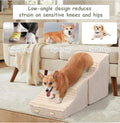 Dog Stairs for Small Dogs,2 in 1 Transformable 4-Step Pet Stairs,Indoor Pet Steps for Cats,Comfort, Durable Washable Cov