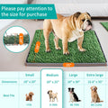 Dog Grass Pad with Tray 25"X20" - Artificial Turf Pet Potty for Apartment Balcony/Patio, Portable Fake Grass Litter Box 