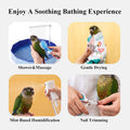 Large Automatic Bird Bath Shower, Portable Bird Bathtub with Water Pump & 4-in-1 Grooming Kit, Parrot Bathtub for Parake