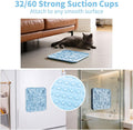 VI-FA Lick Mat for Dogs & Cats, Slow Feeder Licking Pad with Suction Cups for Anxiety Relief, Puppy & Kitten Mat for Bath Time, Grooming & Training (2 Pack, Deep Blue+Light Blue)
