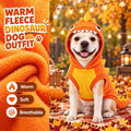 Kuoser Dog Dinosaur Halloween Costume, Funny Fleece Pullover Dog Hoodie