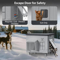 Indestructible Heated Cat House for Outside - Extremely Waterproof & Weatherproof Heated Outdoor Cat House with Escape D